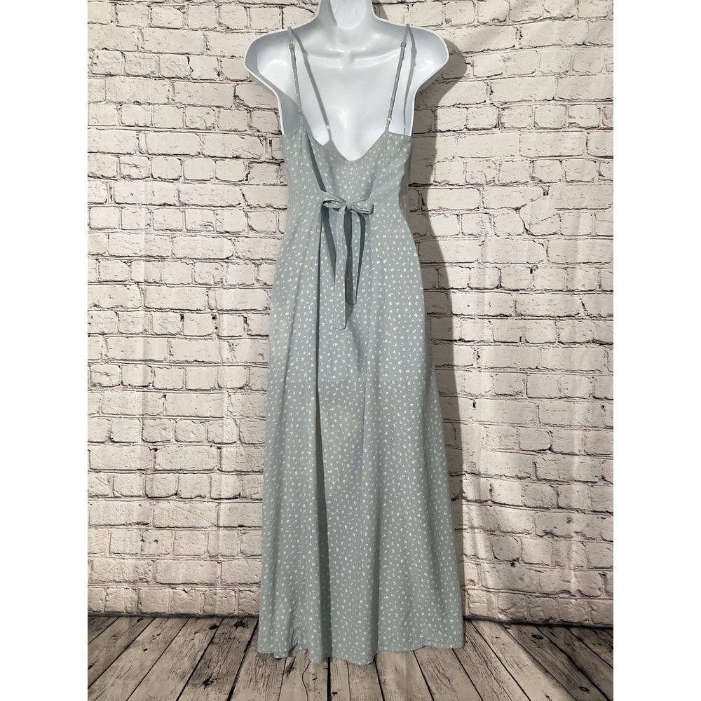 Brandy Melville Floral Maxi Dress Light Blue Ditsy Flower Adjustable Strap OS - Picture 2 of 5